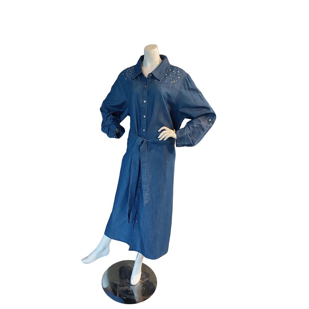 GIVEN KALE Size 3X Denim Dress